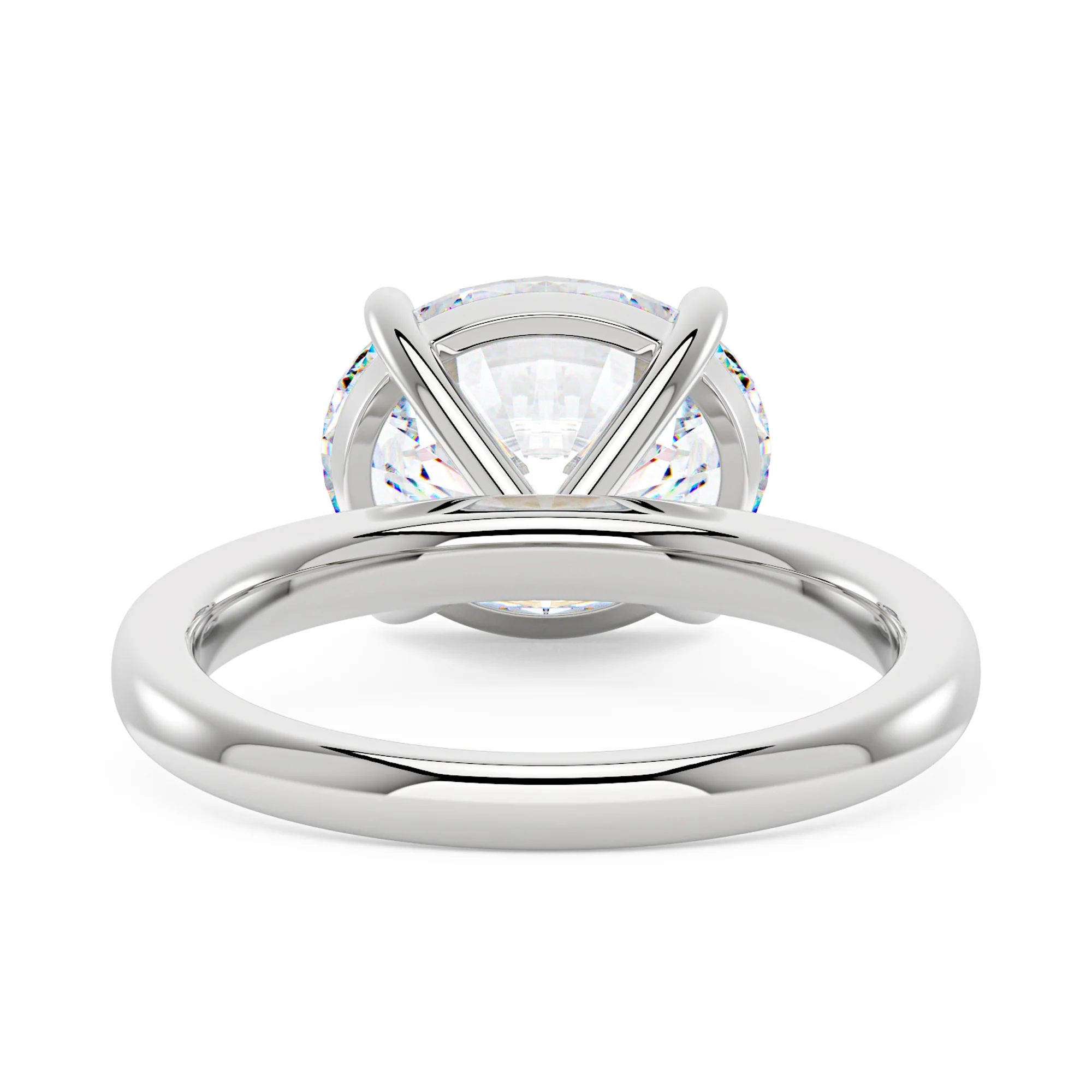 Oval Moissanite Solitaire Engagement Ring - Image 6