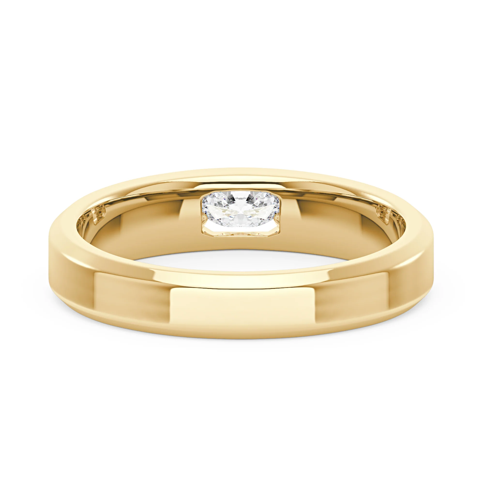 0.3 Carat Oval Moissanite Wedding Band Ring - Image 3
