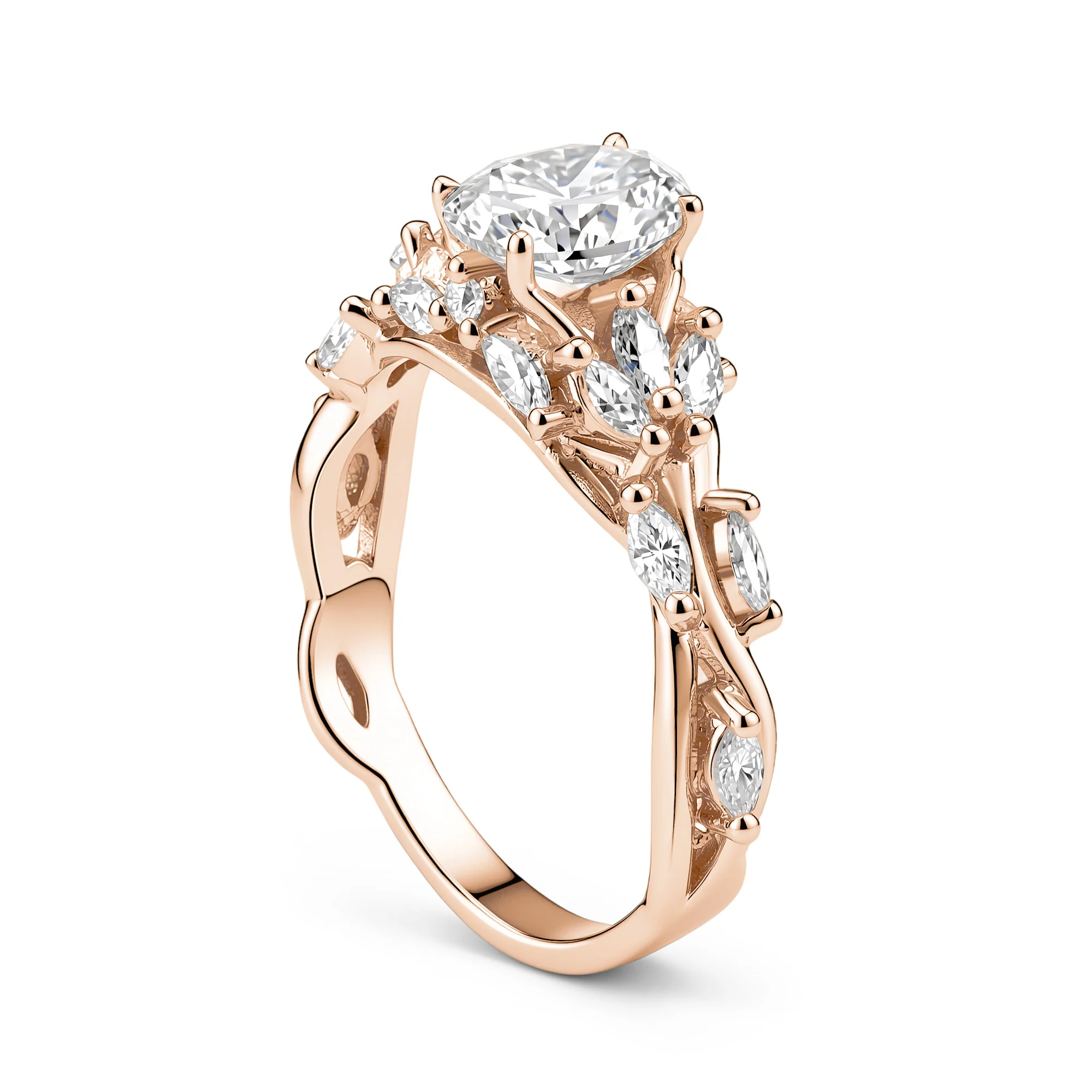 Oval Secret Garden Moissanite Engagement Ring - Image 8