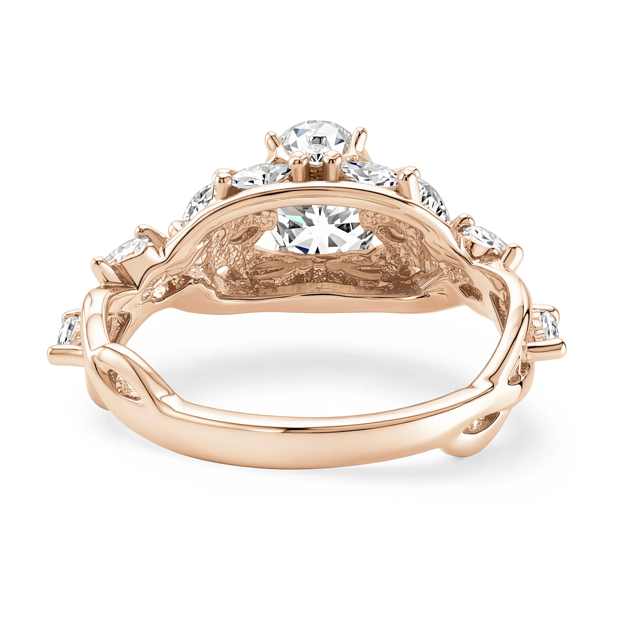Oval Secret Garden Moissanite Engagement Ring - Image 9