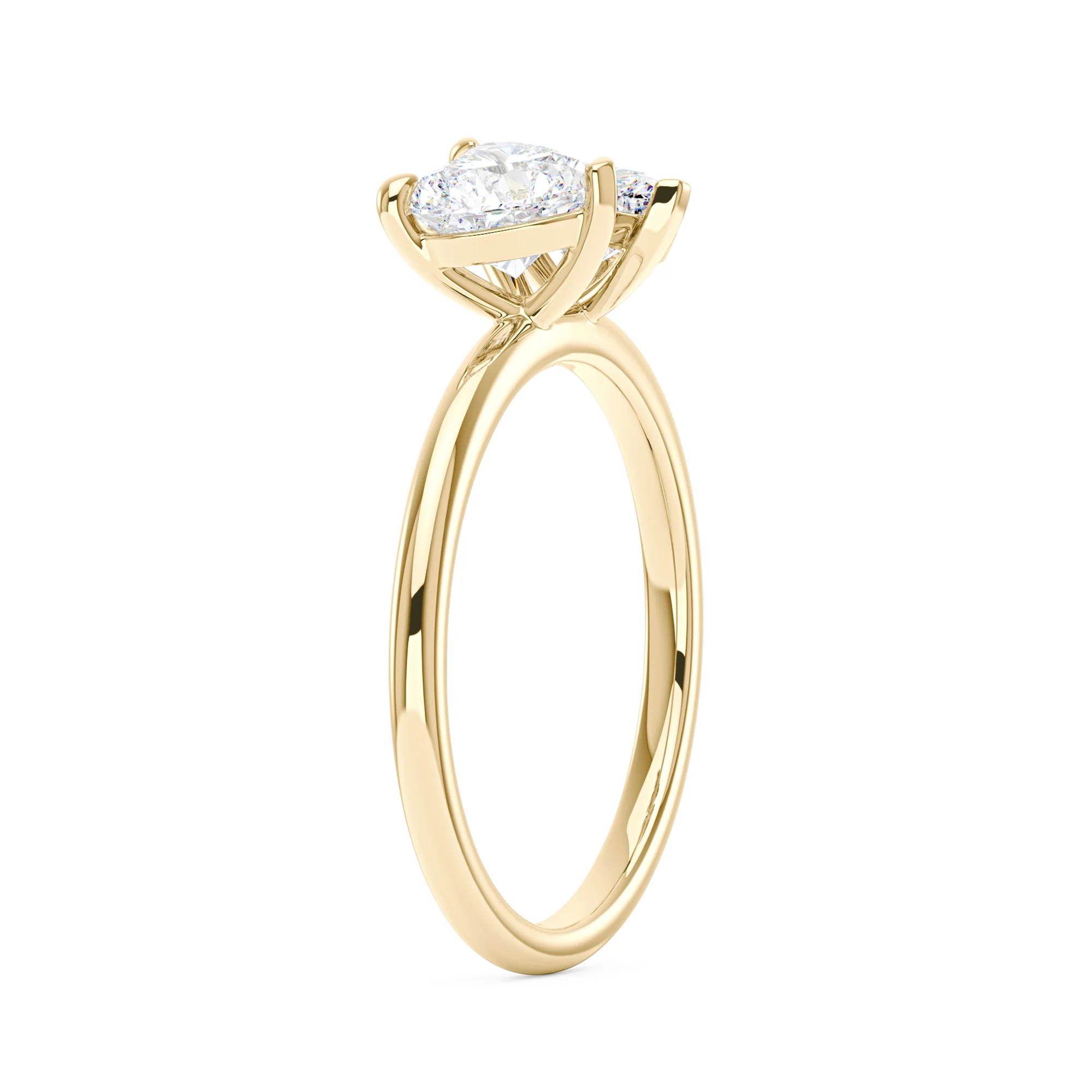 Pear Heart Moissanite Toi et Moi Ring - Image 5