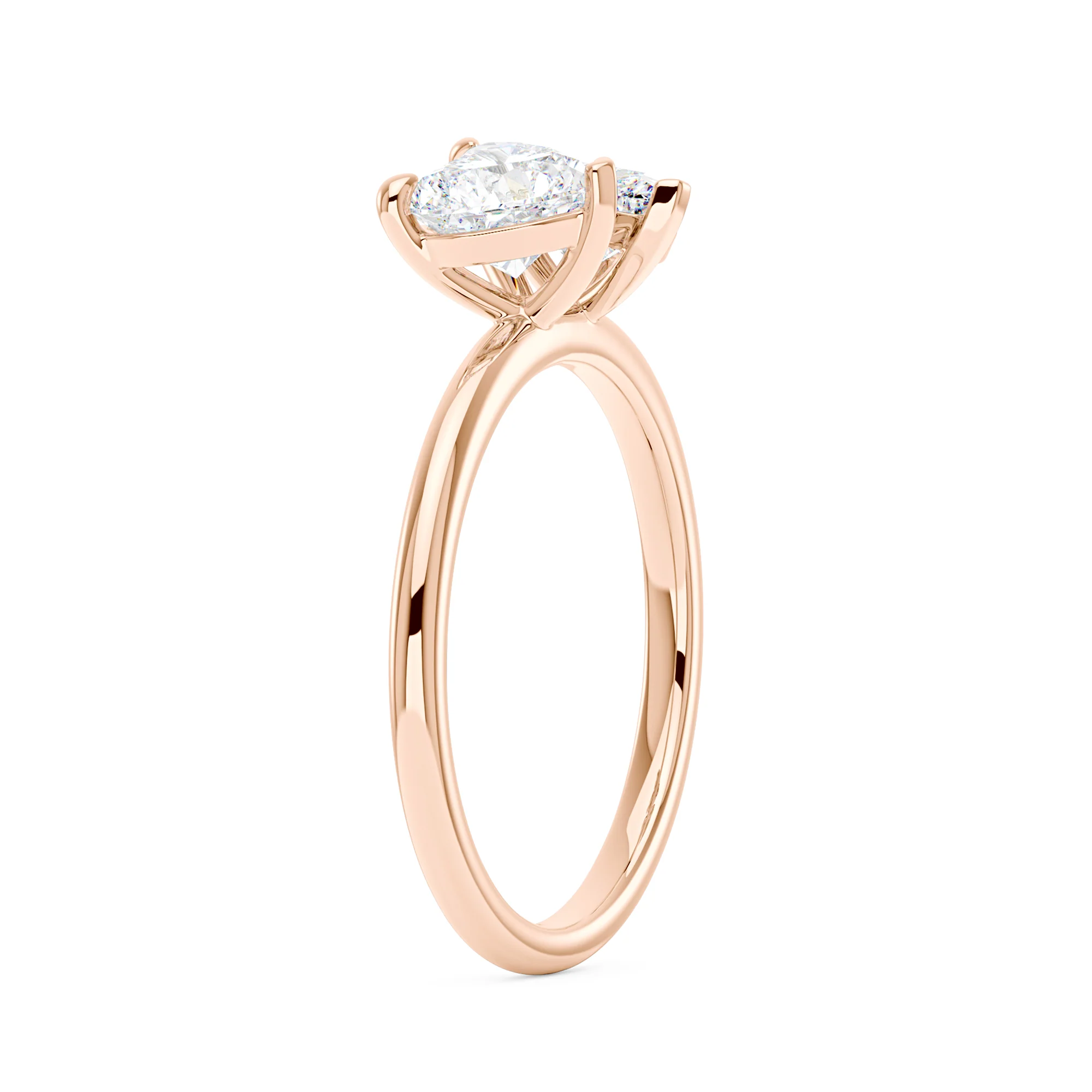 Pear Heart Moissanite Toi et Moi Ring - Image 8