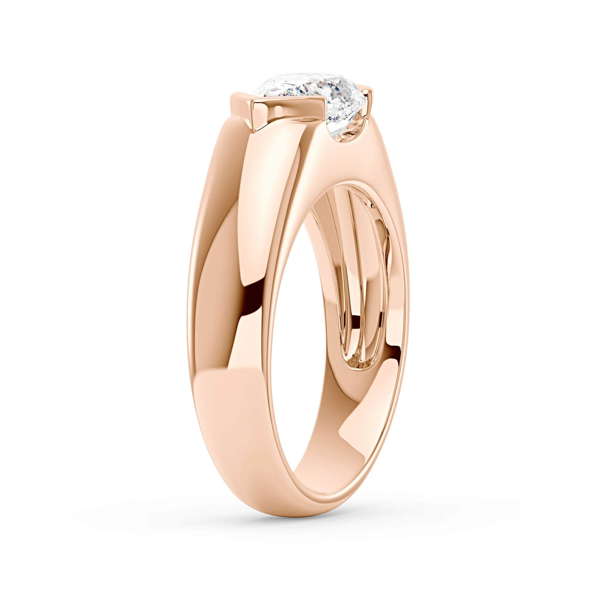 Pear Moissanite Chunky Band Ring - Image 8