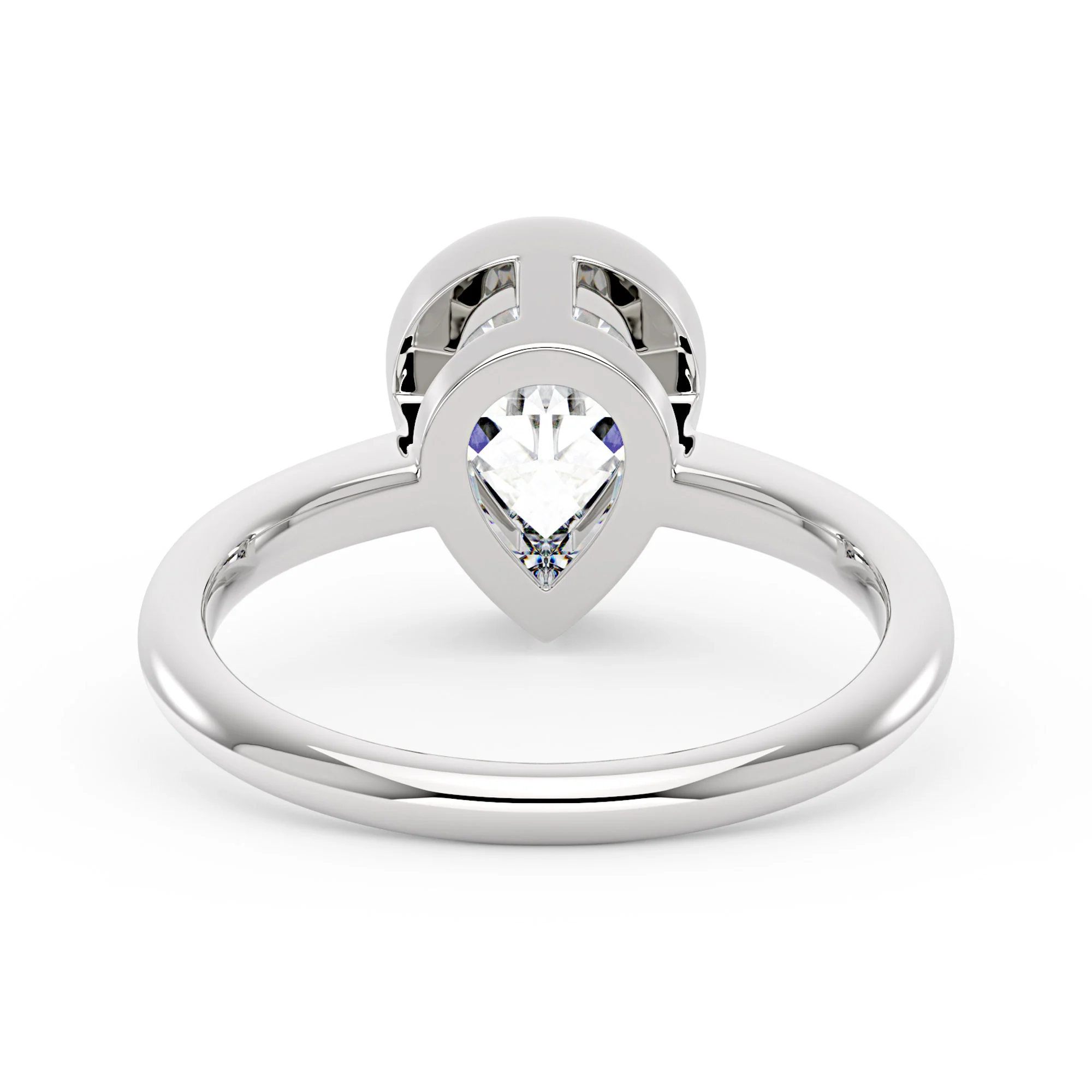 Pear-Shaped Moissanite Bezel Ring - Image 3