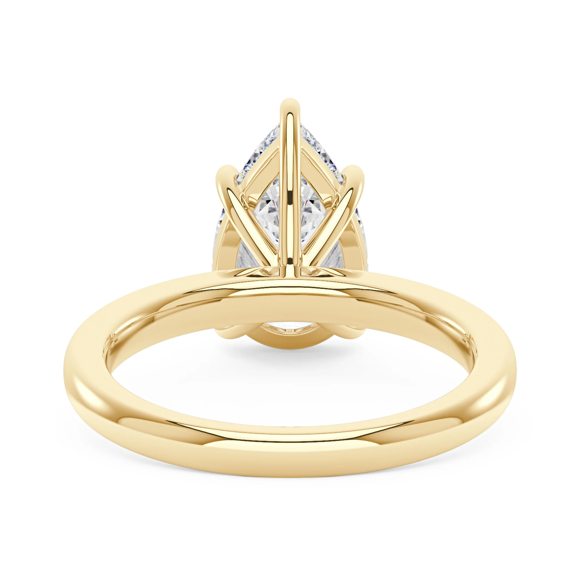 Pear-Shaped Moissanite Solitaire Engagement Ring - Image 3