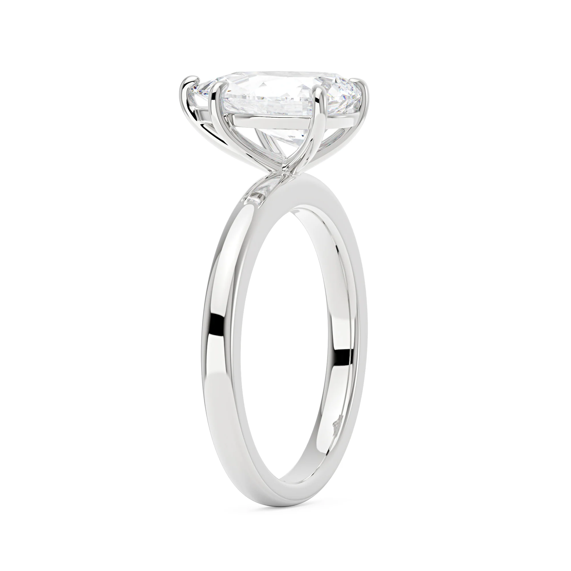 Pear-Shaped Moissanite Solitaire Engagement Ring - Image 5