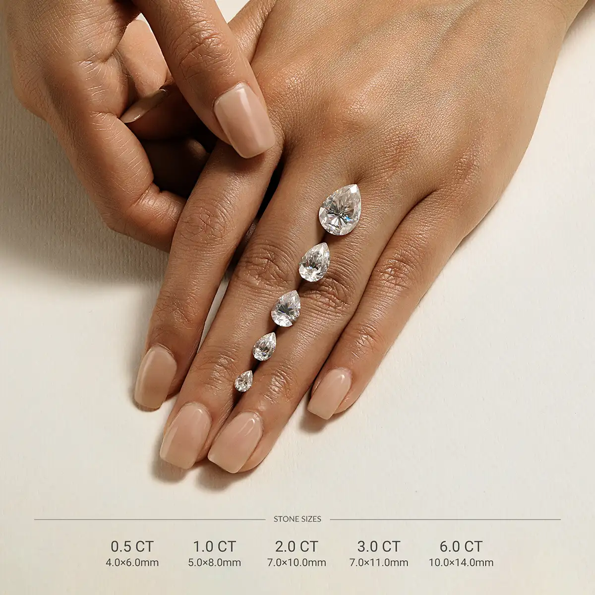 Elegant Pear Cut Moissanite Engagement Ring Set - Image 16