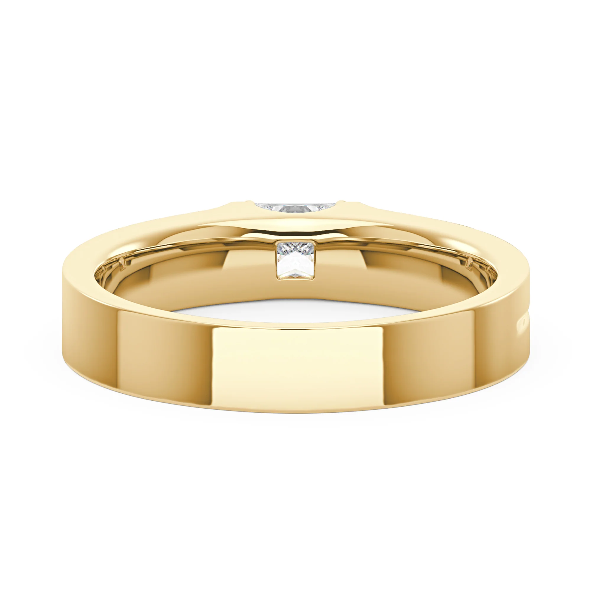 0.4 Carat Princess Moissanite Wedding Band - Image 3