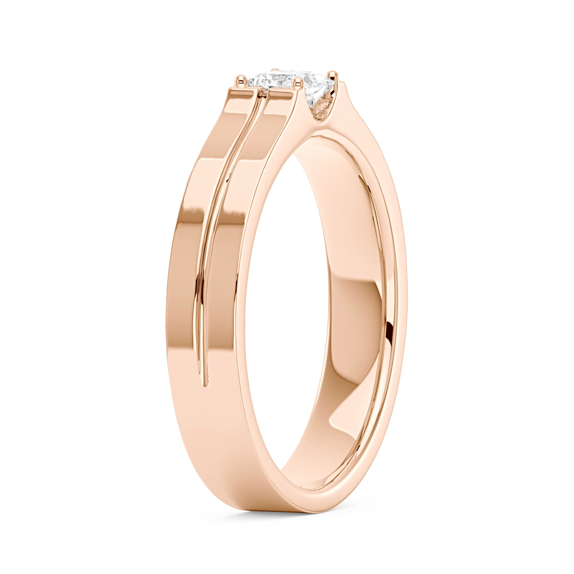 0.4 Carat Princess Moissanite Wedding Band - Image 8