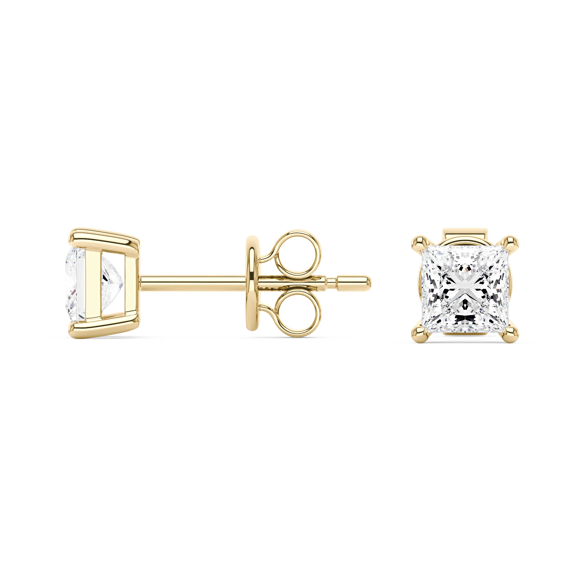 Princess Cut Moissanite Stud Earrings - Image 6