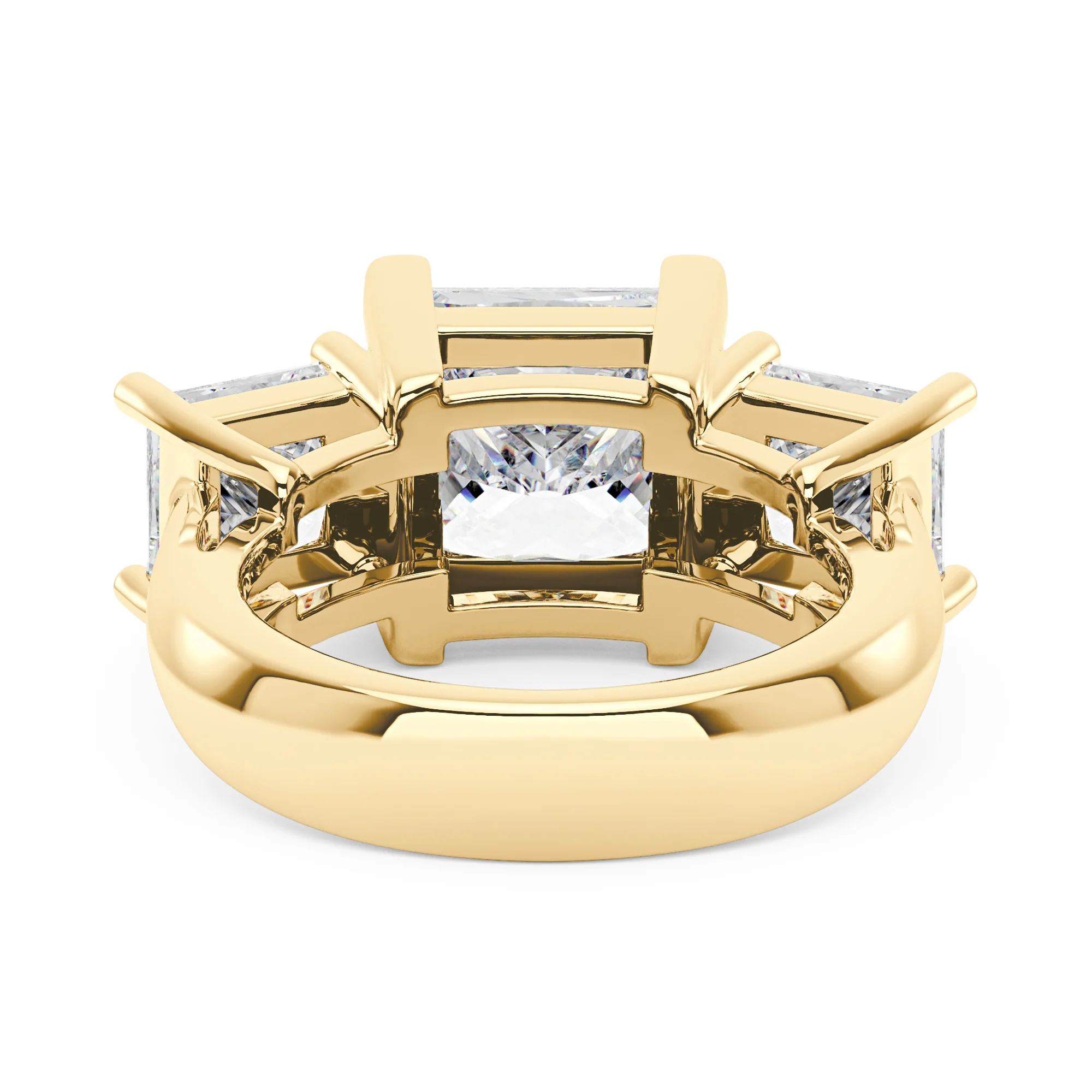 Princess Cut Moissanite Three Stone Ring - Image 6