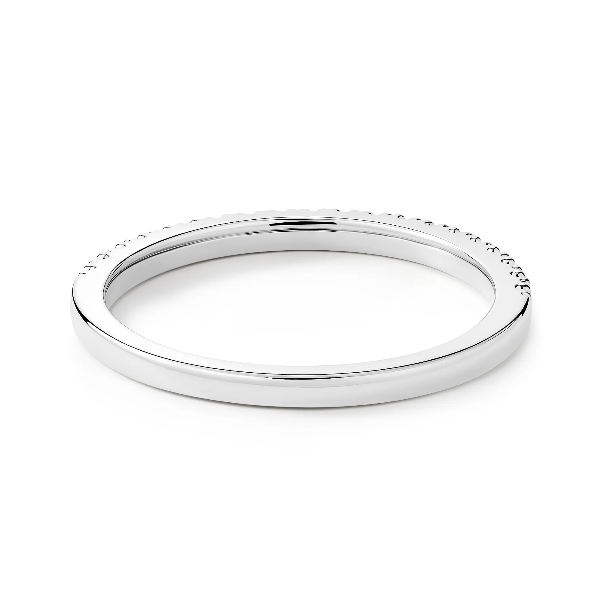 Round Cut Half Eternity Wedding Ring - Image 3