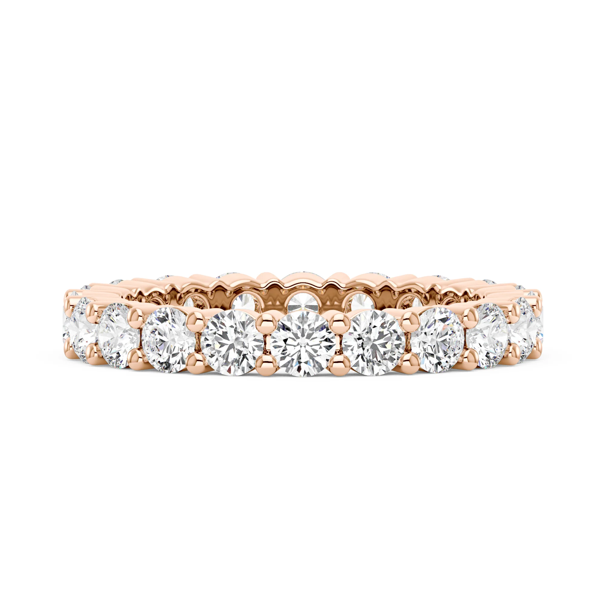 Round Cut Full Eternity Wedding Ring - Image 7