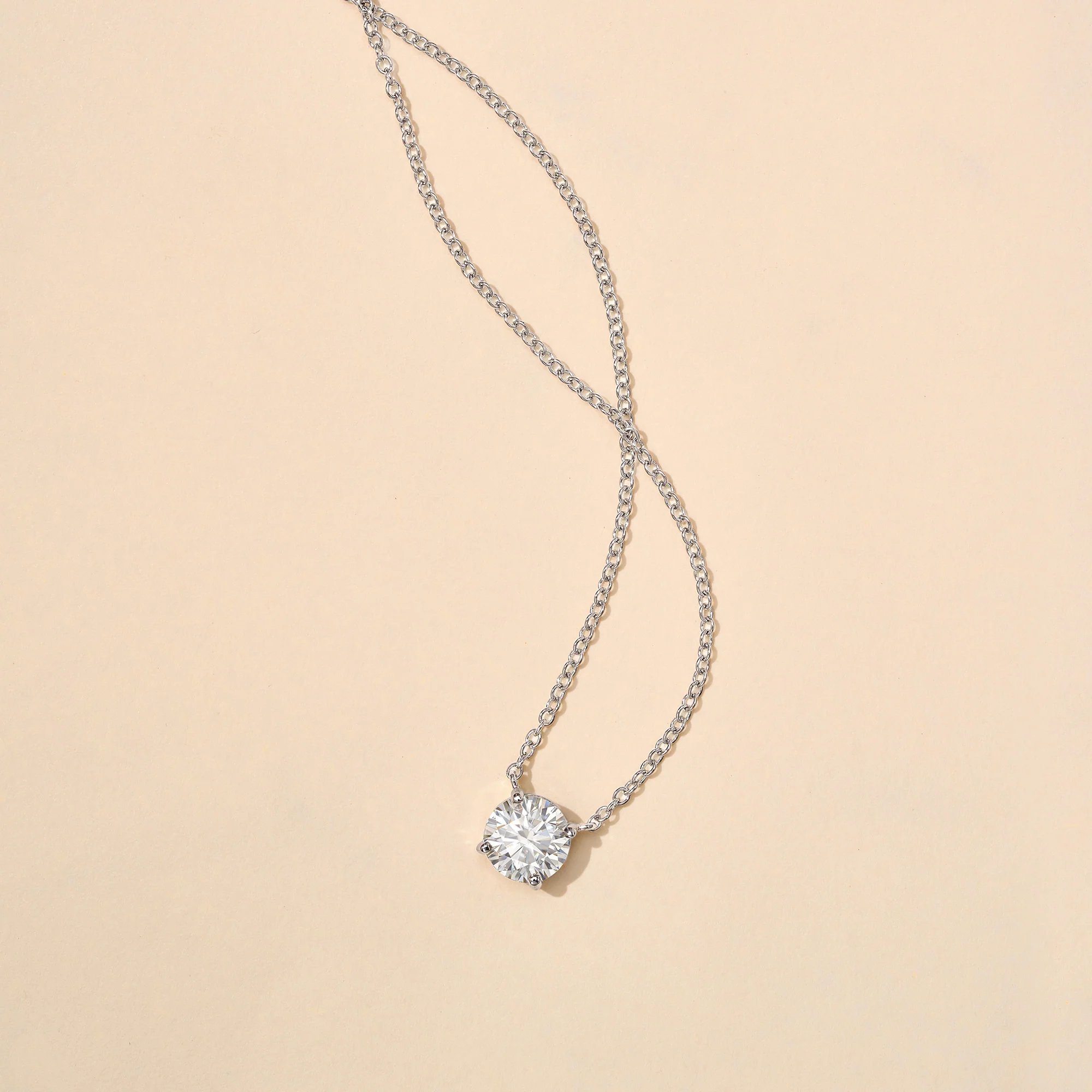 Round Cut Moissanite Solitaire Pendant Necklace - Image 10
