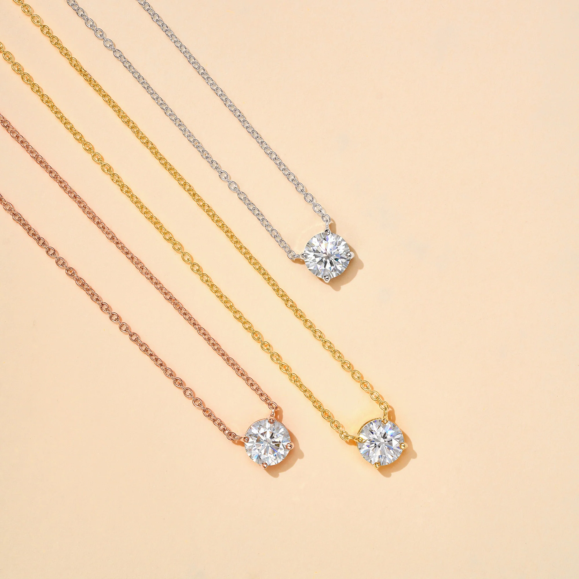 Round Cut Moissanite Solitaire Pendant Necklace - Image 7