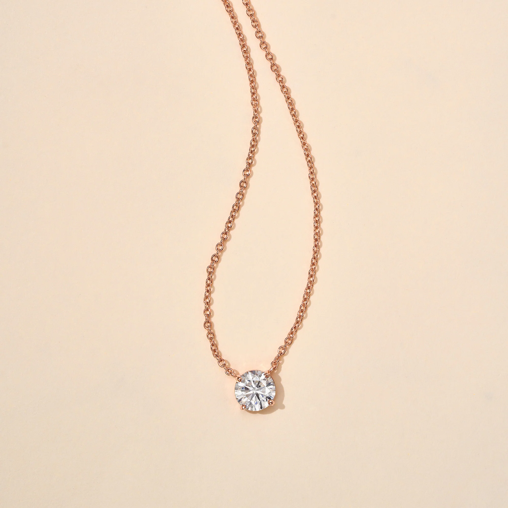 Round Cut Moissanite Solitaire Pendant Necklace - Image 9