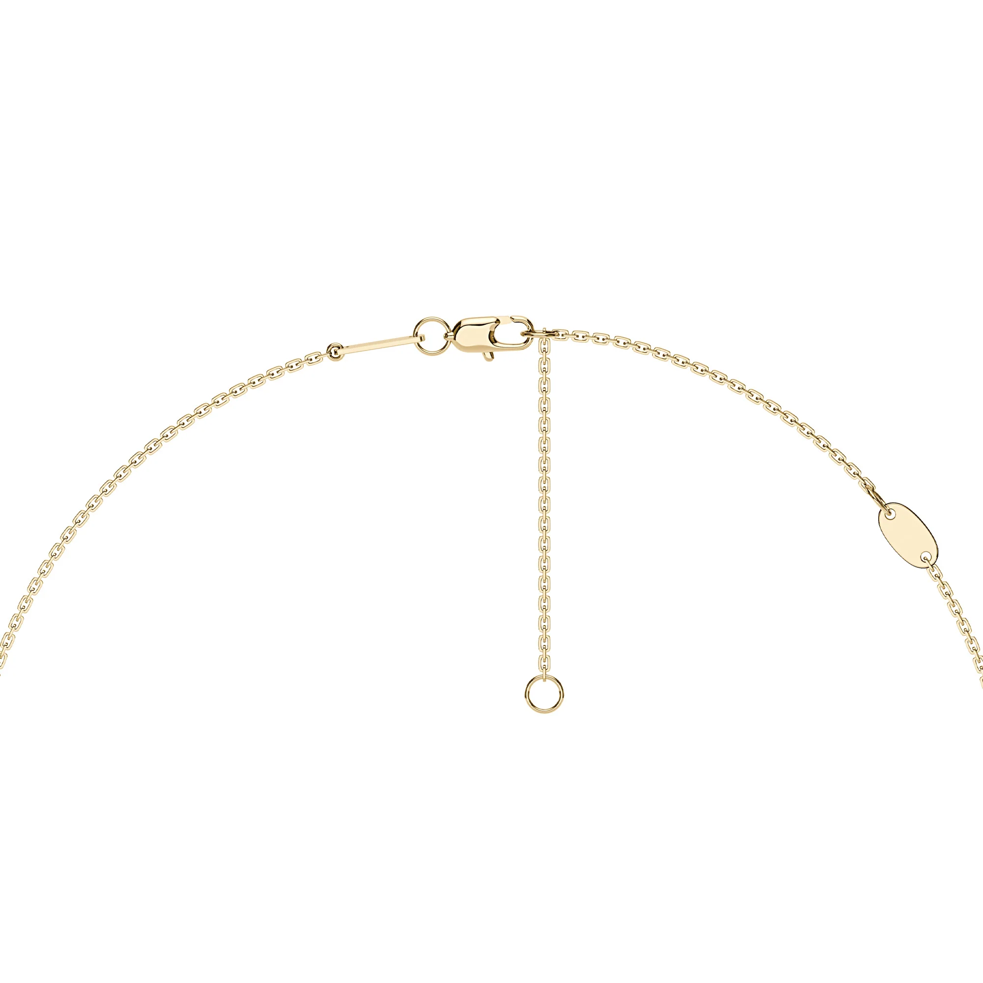 Round Moissanite Floral Halo Pendant Necklace - Image 6