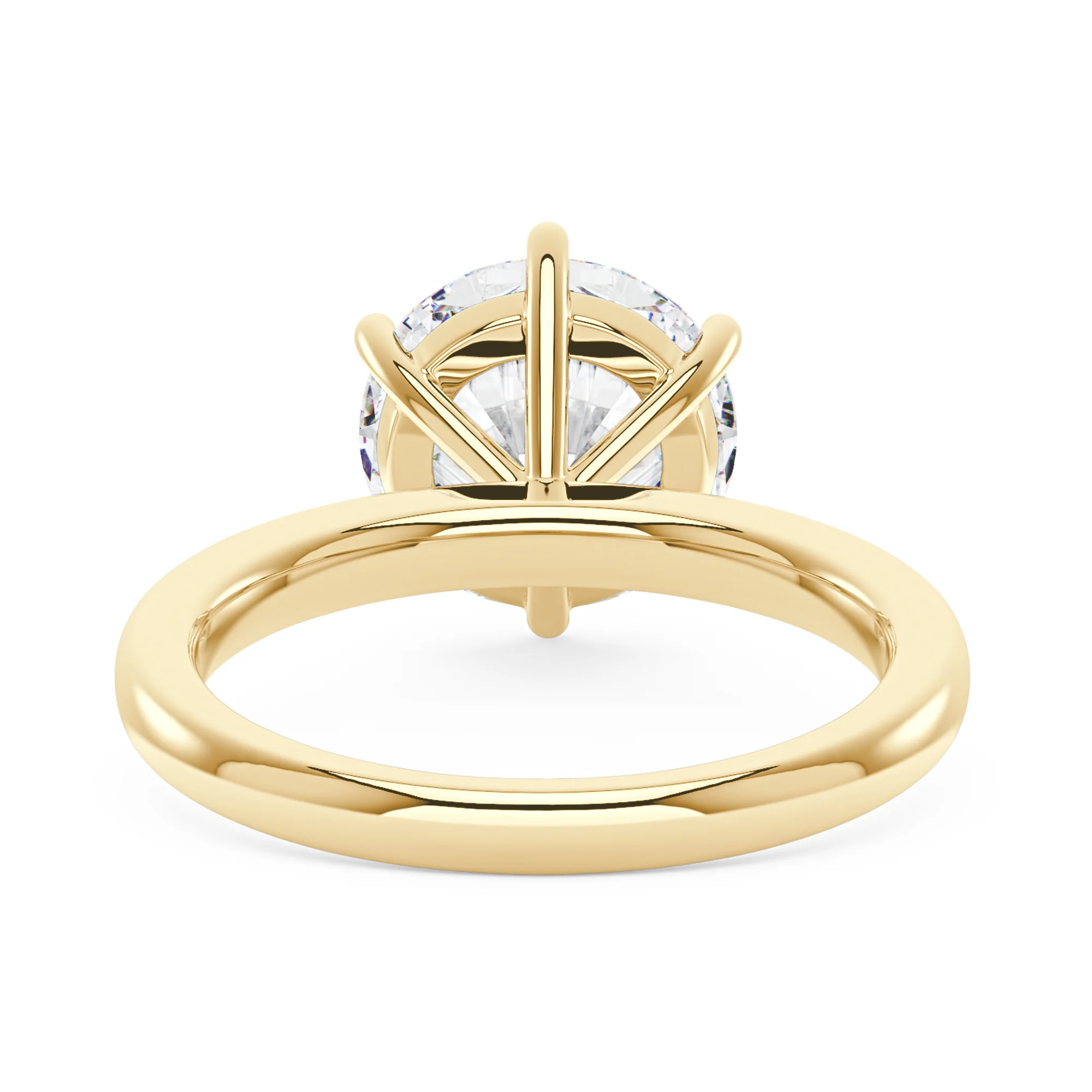 Round Moissanite Solitaire Engagement Ring - Image 3