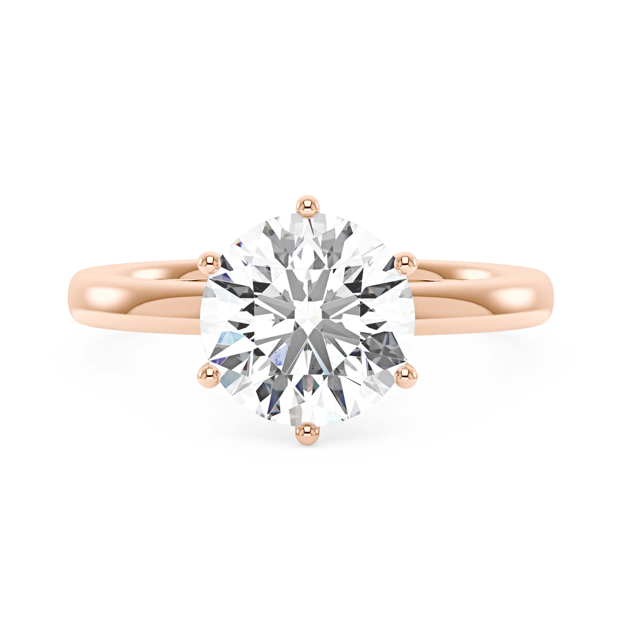 Round Moissanite Solitaire Engagement Ring - Image 7
