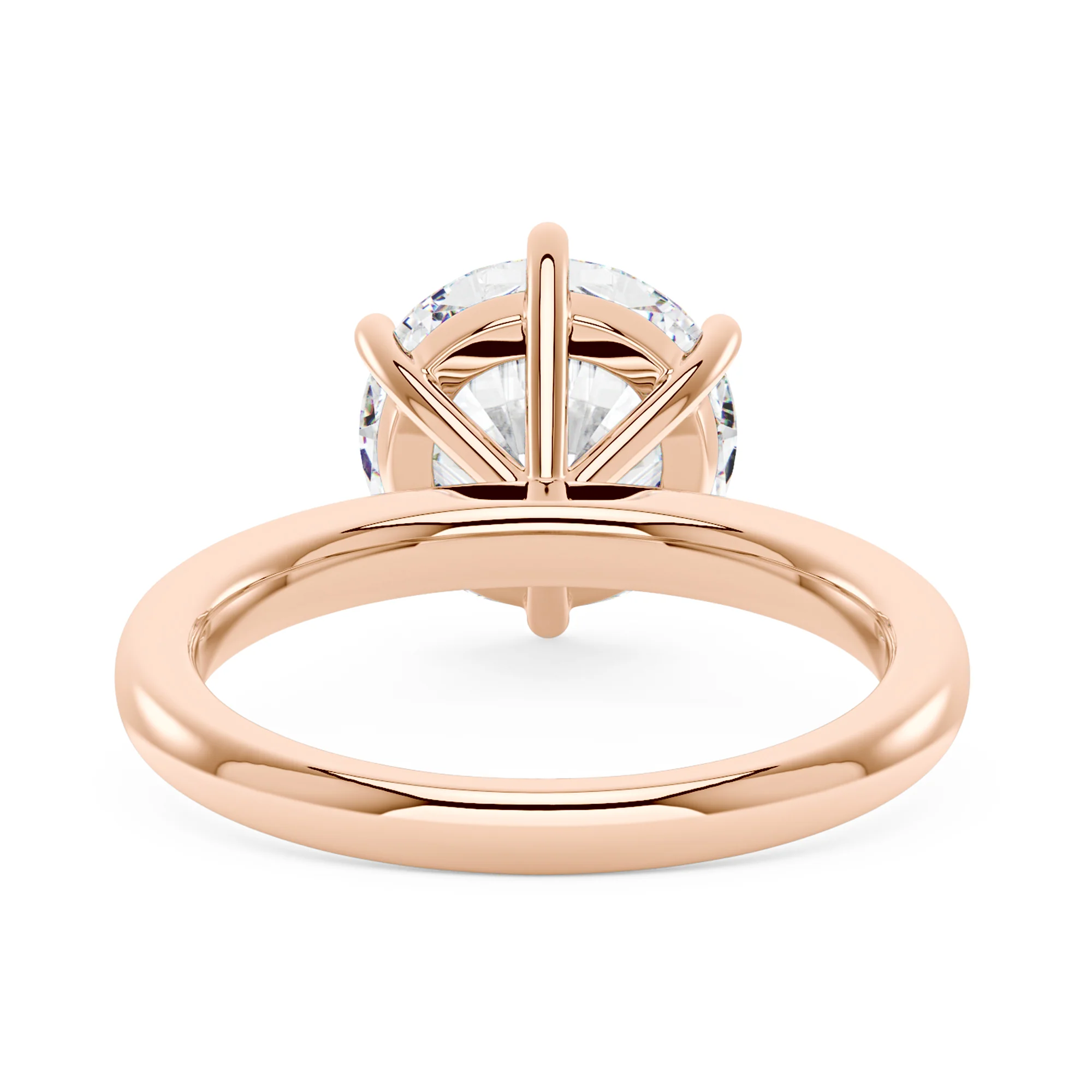 Round Moissanite Solitaire Engagement Ring - Image 9