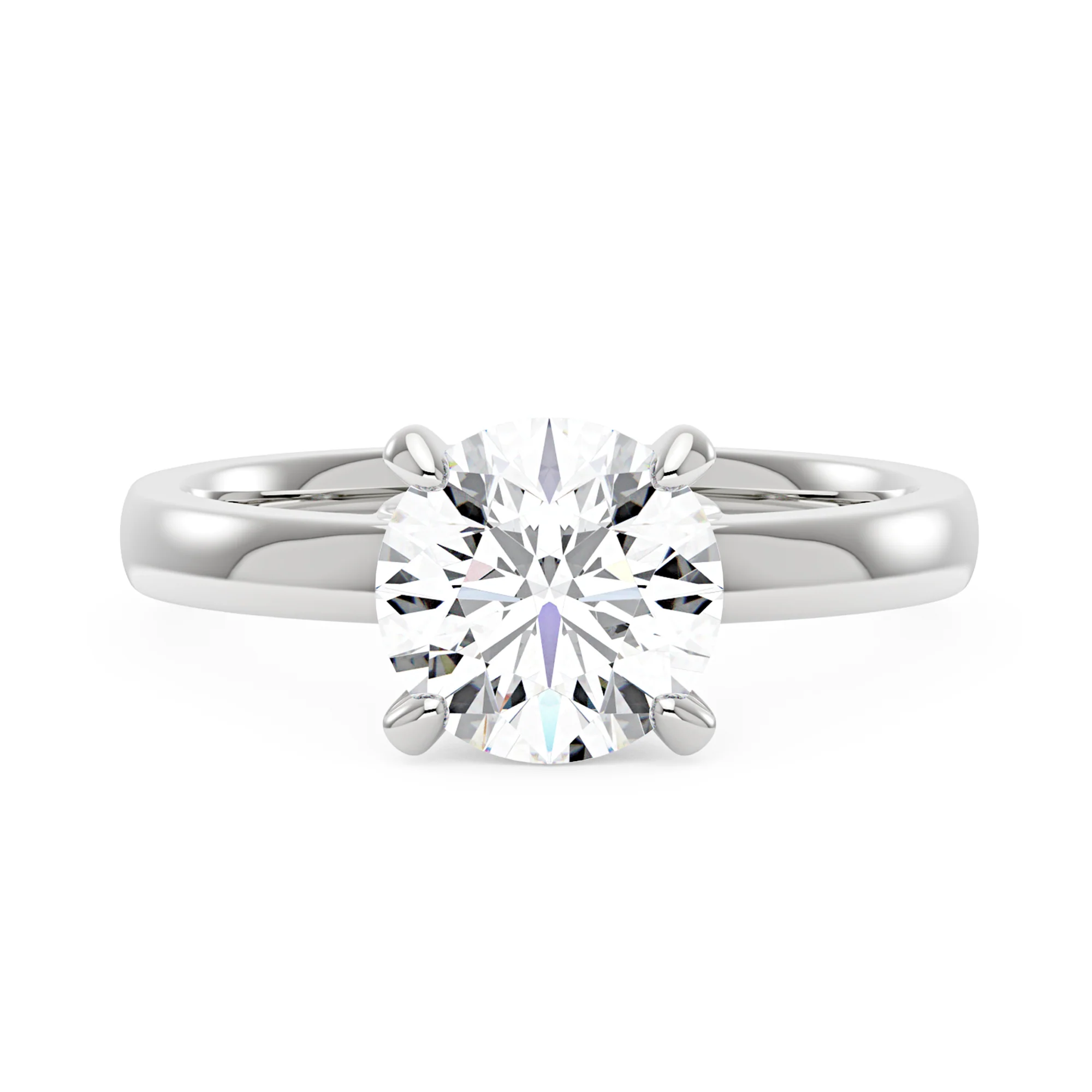 Round Moissanite Solitaire Ring - Image 4