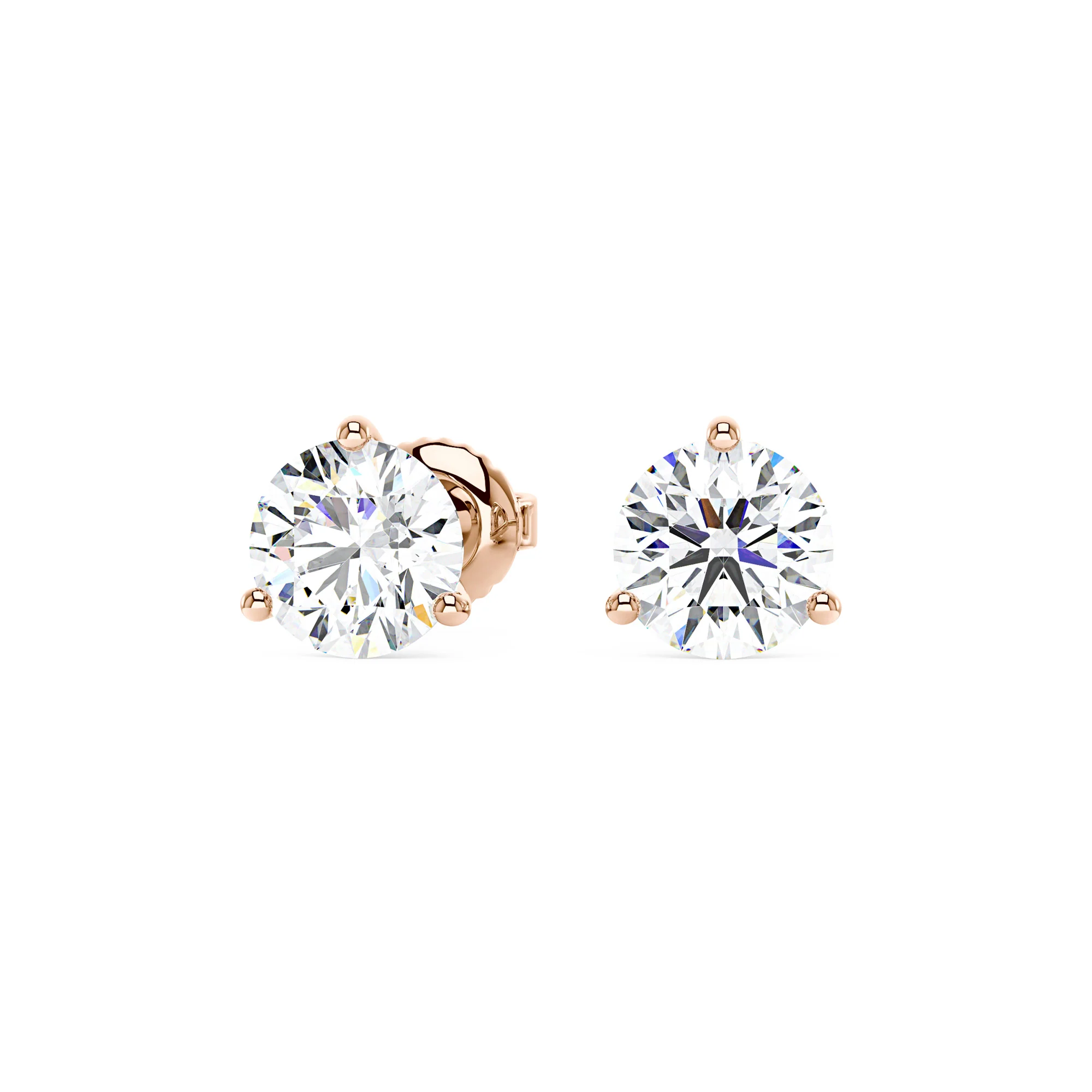 Sparkling Moissanite 3-Prong Setting Stud Earrings - Image 8