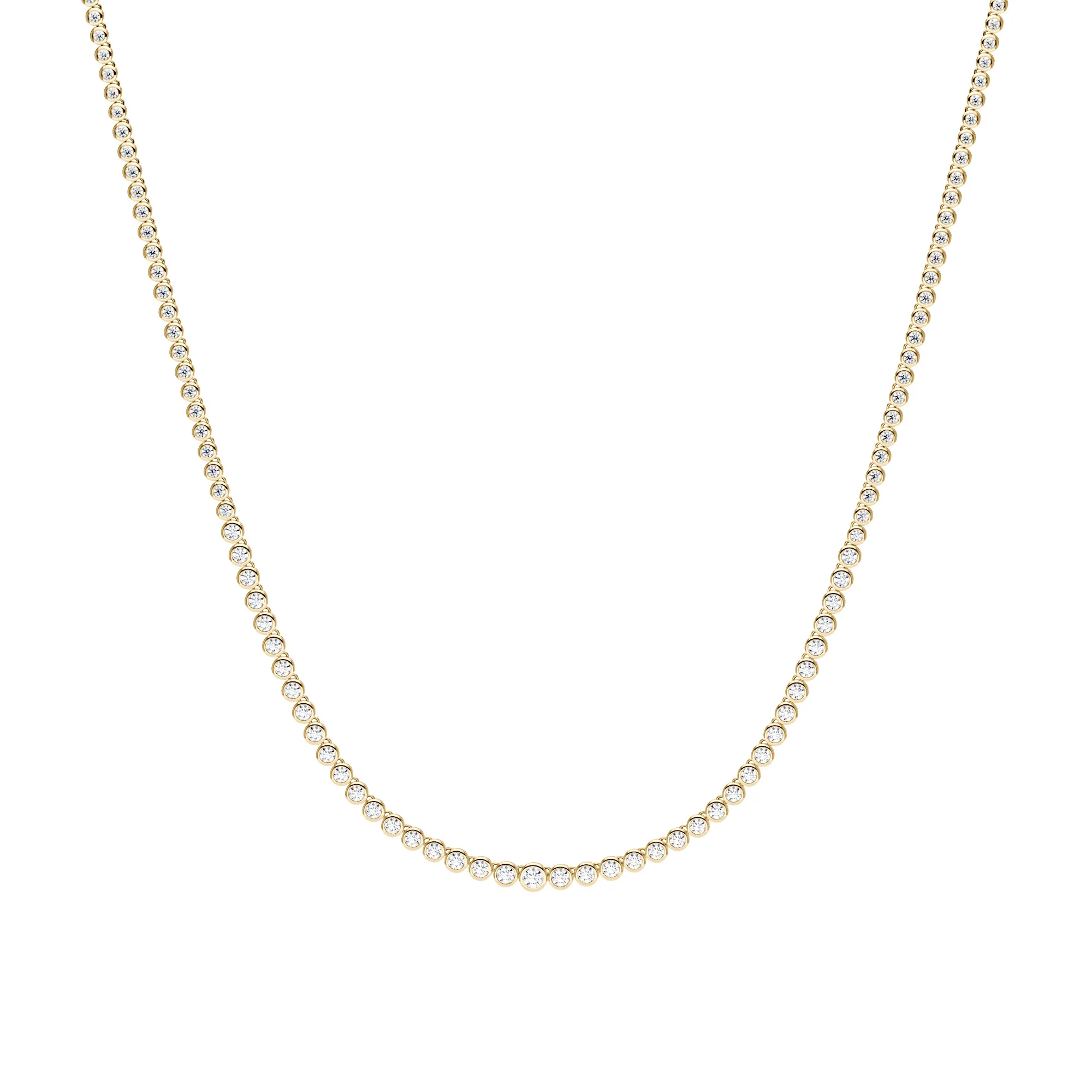 Stunning Moissanite Tennis Necklace with Classic Clasp - Image 5