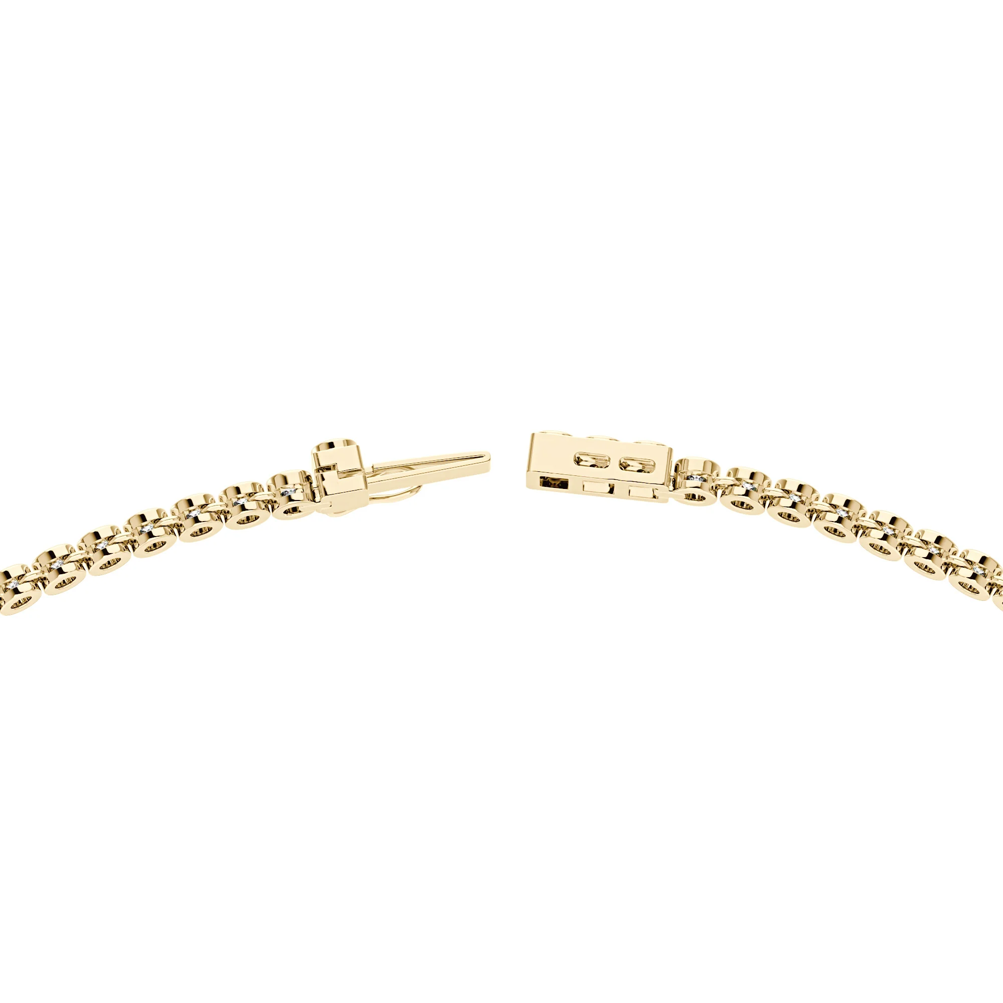 Stunning Moissanite Tennis Necklace with Classic Clasp - Image 8