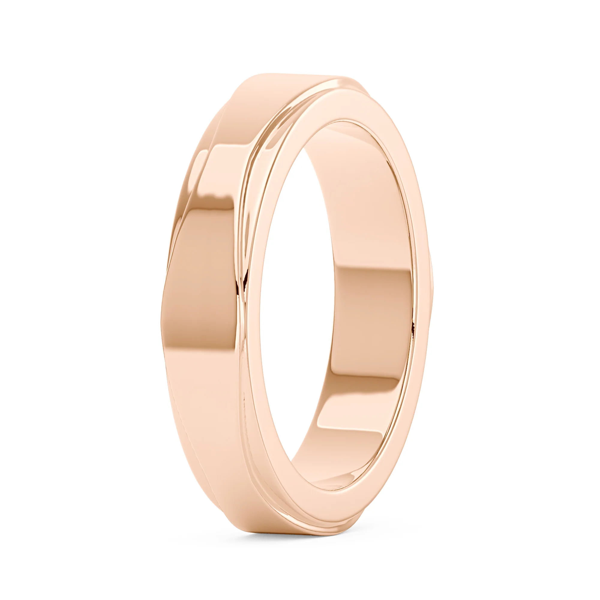 Unisex Modern And Minimalism Polished Wedding Band - Image 8