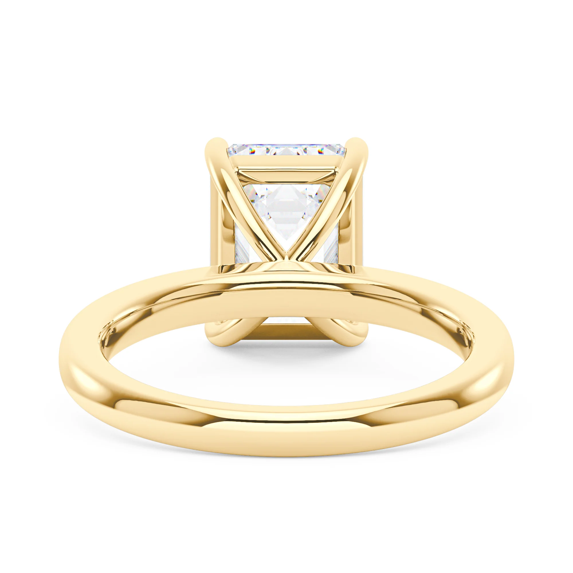 Emerald Cut Moissanite Solitaire Ring - Image 3