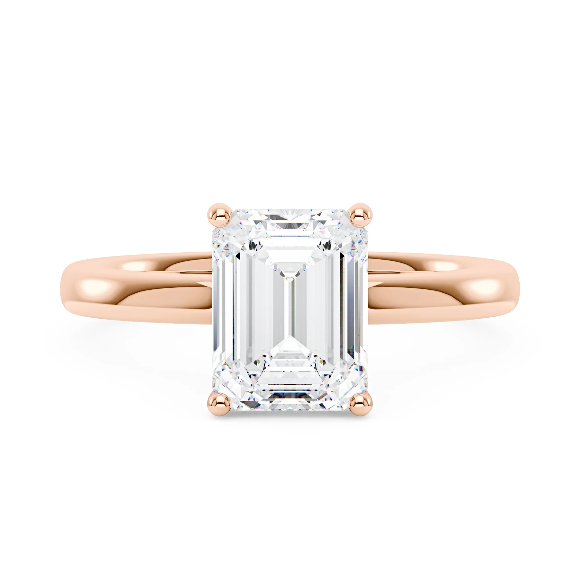 Emerald Cut Moissanite Solitaire Ring - Image 7