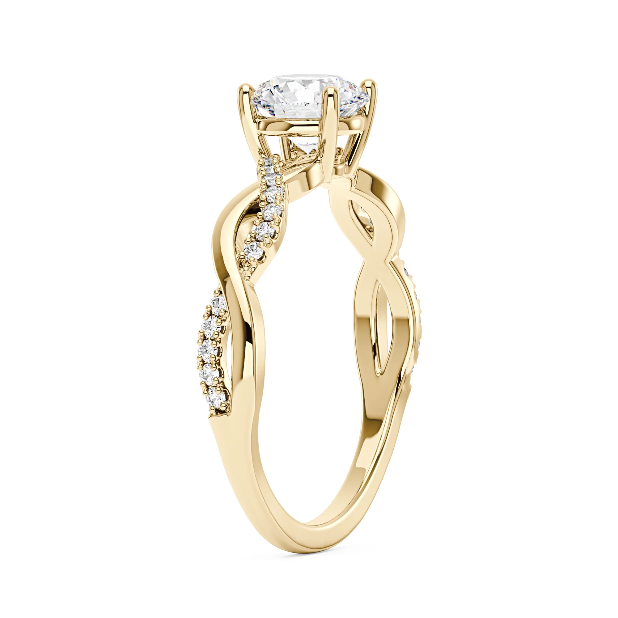 Intertwined Round Moissanite Twist Ring - Image 5