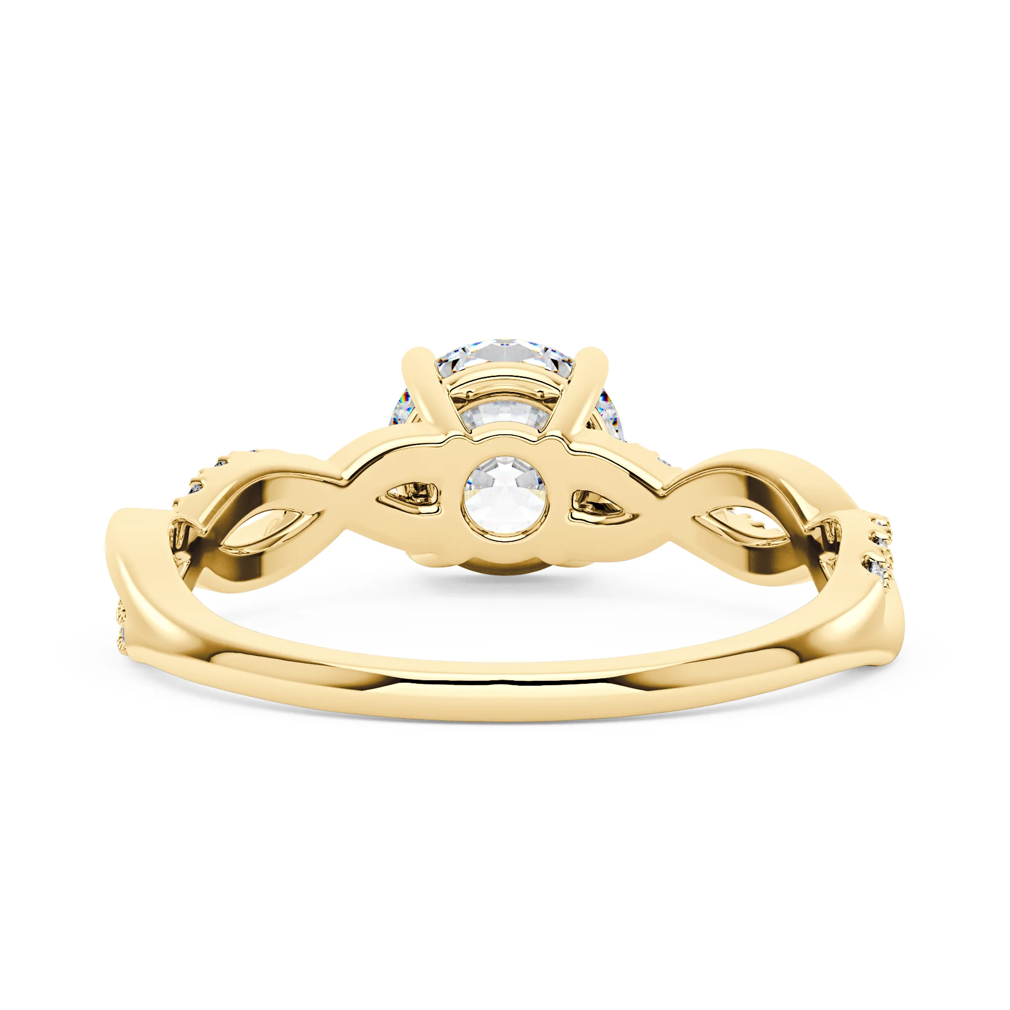 Intertwined Round Moissanite Twist Ring - Image 6