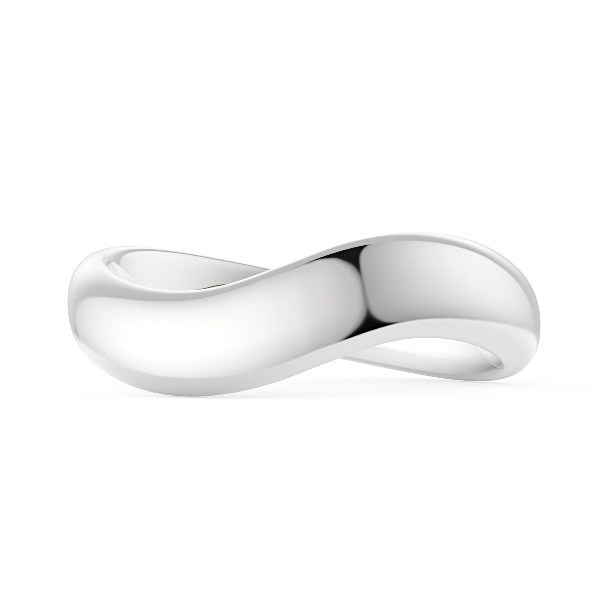 Nature Inspired Wave Solid Band - Image 4